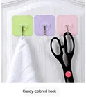 Прозрачные крепкие самоклеящиеся настенные вешалки для дверей, крючки на присоске, стойка для тяжелых нагрузок, присоска для кухни, ванной комнаты, 1 шт.