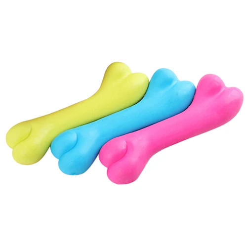 Собака Щенок резинового зубов Жевательная кость играть обучение принести