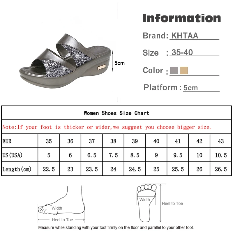 

Women Summer Bling Slipper Platform Ladies PU Leather Wedges Flat Shoes Female Casual Slingbacks Sandals Comfortable Woman Shoes