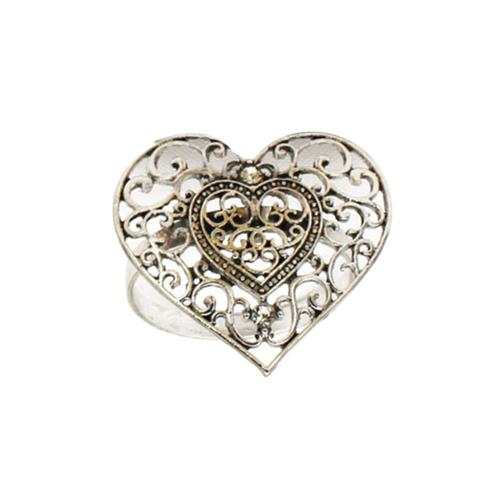 

1pcs Gold Silver Napkin Ring Chairs Buckles Heart Wedding Event Decoration Crafts Rhinestone Bows Holder Handmade Party Supplies