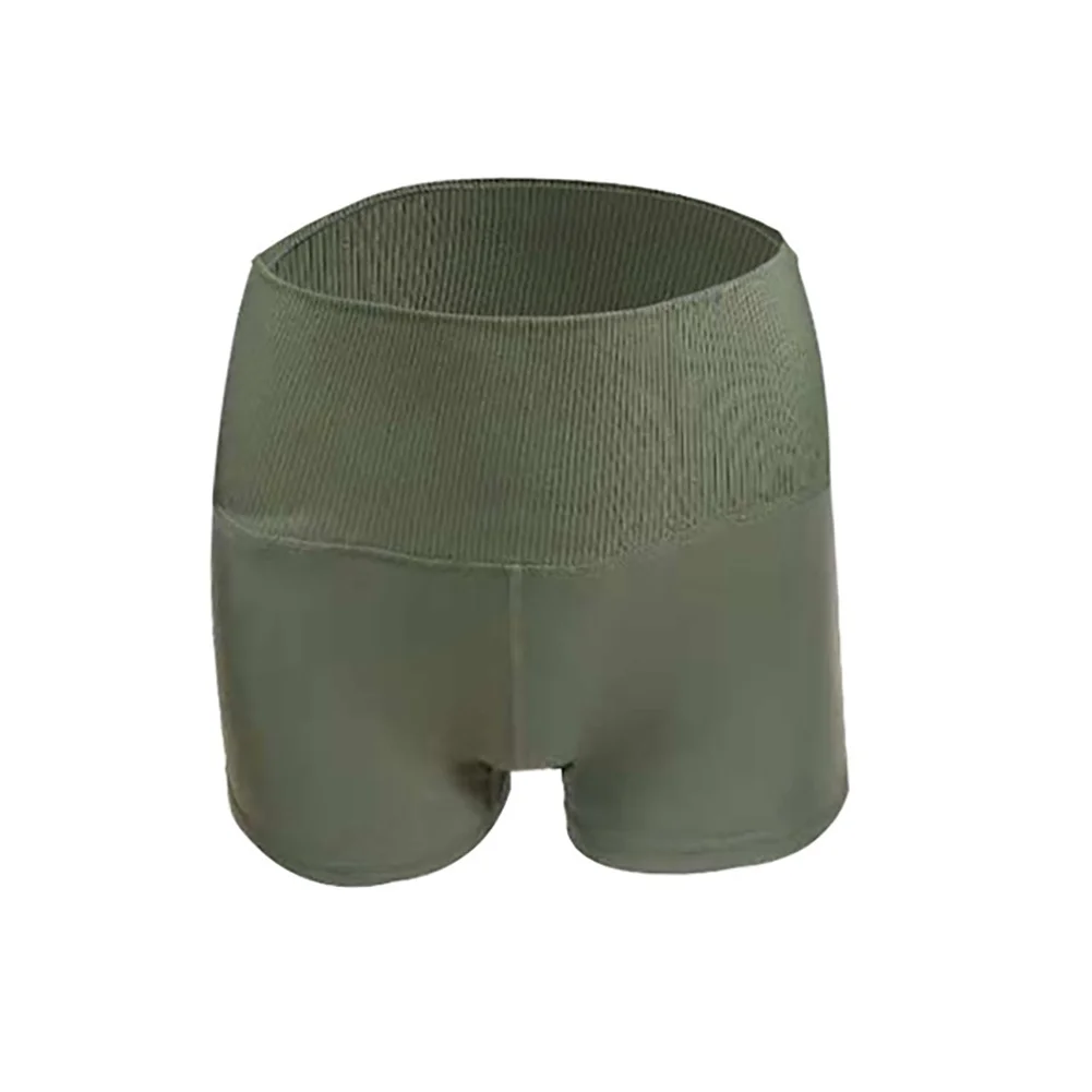 

Персиковые штаны для фитнеса с высокой талией, быстросохнущие шорты для бега, йоги, обтягивающие бедра спортивные штаны, женские европейски...