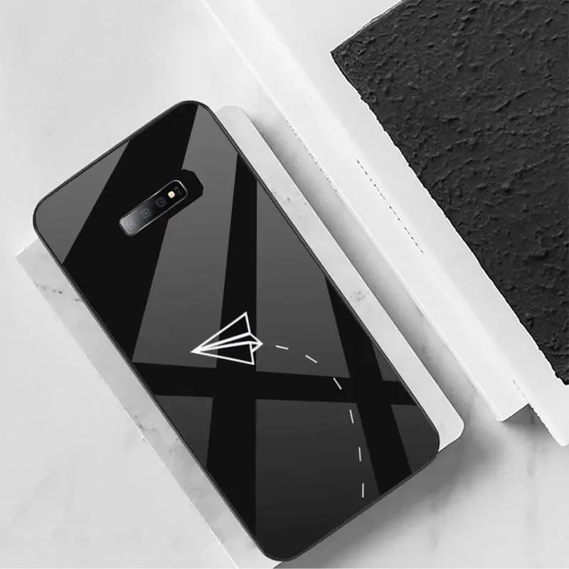 

Paper plane cartoon aircraft Phone Case Tempered glass For Samsung S6 S7 edge S8 S9 S10 e plus note8 9 10 pro