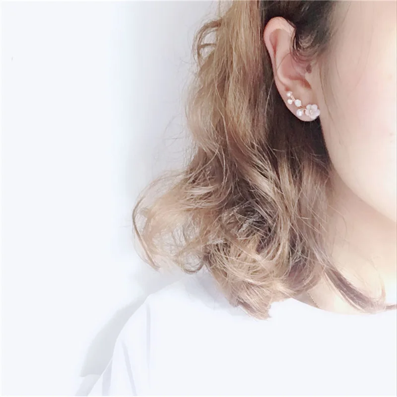 2020 темпераментные Модные Простые жемчужные серьги хрустальные в виде ветки с