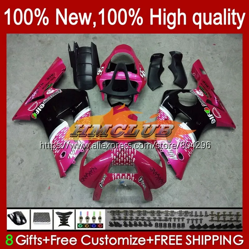 

Корпус для KAWASAKI NINJA 600CC ZX600 ZX636 74No.95 ZX 636 6 R ZX 6R ZX-636 ZX-6R ZX6R 03 04 2003 розовый черный горячий 2004 обтекатели