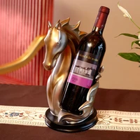 horse creativity wine rack display modern resin personality wine bottle holder nordic table stand botellero bar supplies dk50wr