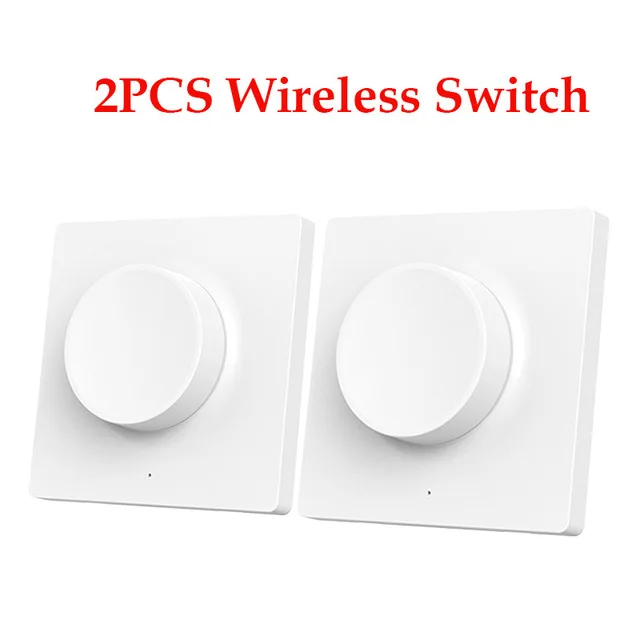 2pcs Wireless Switch Xiaomi Yee светильник, умный диммер, умный регулировочный светильник, работающий 5 в 1, умный переключатель дистанционного управления - Цвет: 2pcs Wireless Switch