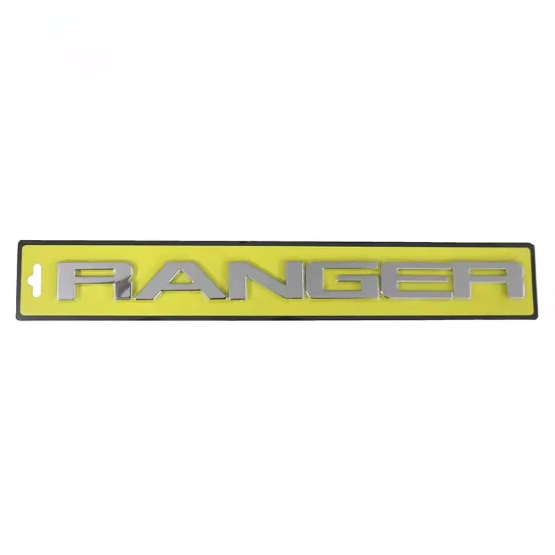 

Логотип решетки радиатора, буквенный гриль, Рейнджер, 3D эмблема, оригинальный размер, наклейка из АБС-пластика с клеем, Хромовый стиль для Ford RANGER 2015-2020