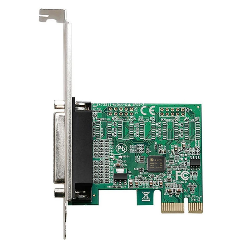 

Parallel Port DB25 25Pin PCIE Riser Card LPT Printer to PCI-E Express Cards Converter AX99100