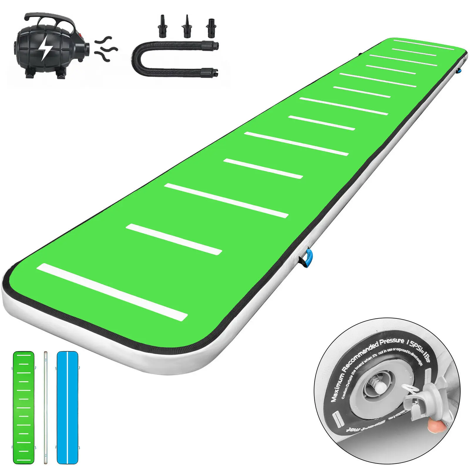 20 футов надувной воздушный трек гимнастический коврик с насосом для йоги