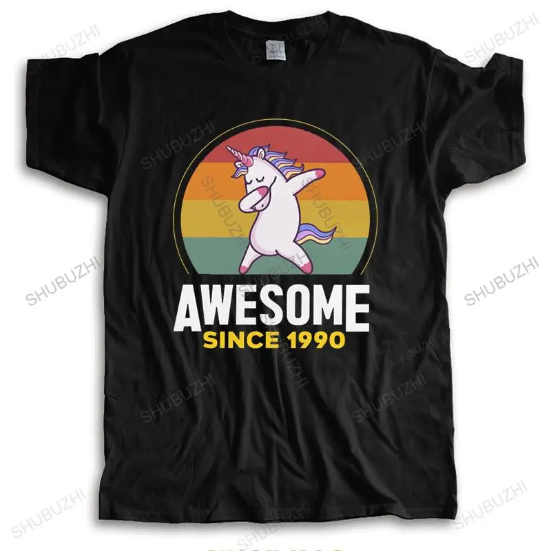 

Awesome Since 1990 T Shirt for Men Soft Cotton Awesome T-shirt Short Sleeved Born In 1990 30th Birthday Tee Tops Clothing Gift