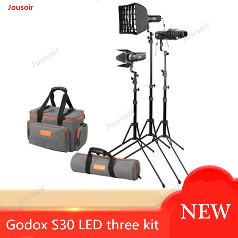 Godox Светодиодный точечный светильник S30 набор из трех световых ламп для видео и в
