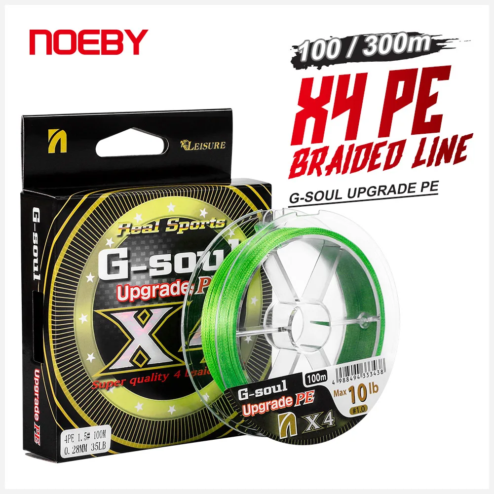 

NOEBY 100m 300m PE 4 Strand Braided Fishing Line Wire 7-80LB Multifilament Braided Wire Super Strong Fishing Accessories PE Line