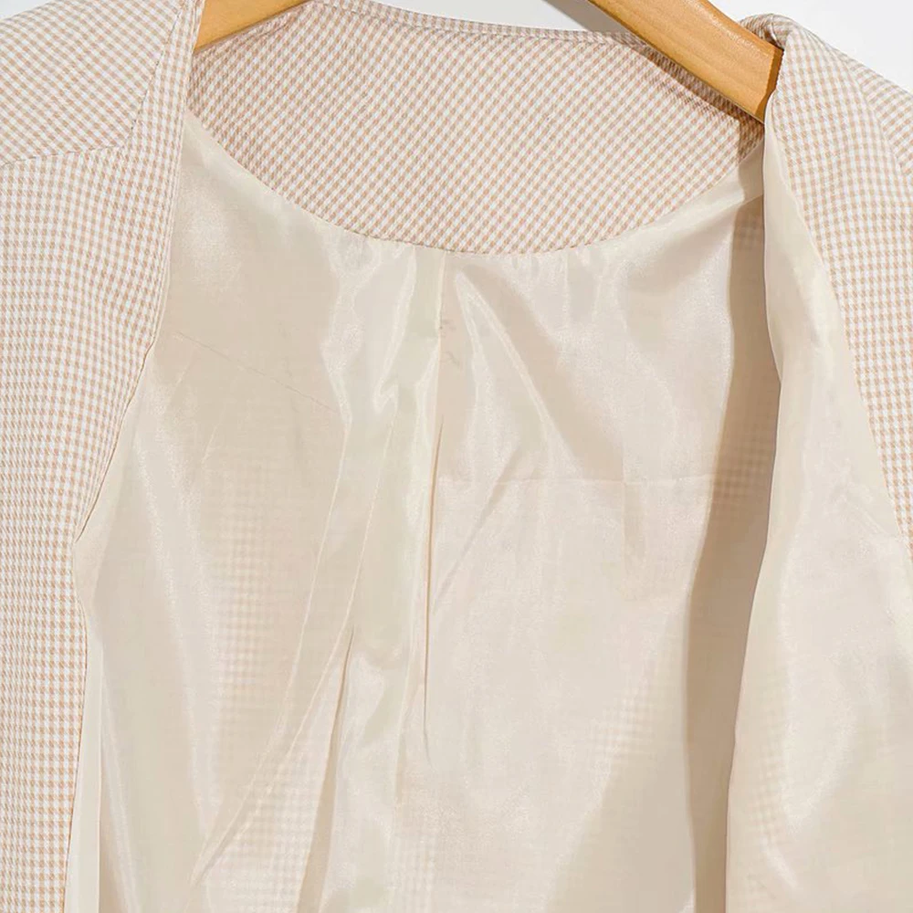 

2021 Spring and Autumn Women's British Style Small Suit New Double-breasted Loose Temperament Casual Jacket Long Sleeve blazer