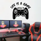 Виниловая наклейка на стену Life Is A Game Games, наклейка для детской комнаты, украшение для спальни мальчика, подростка, S110