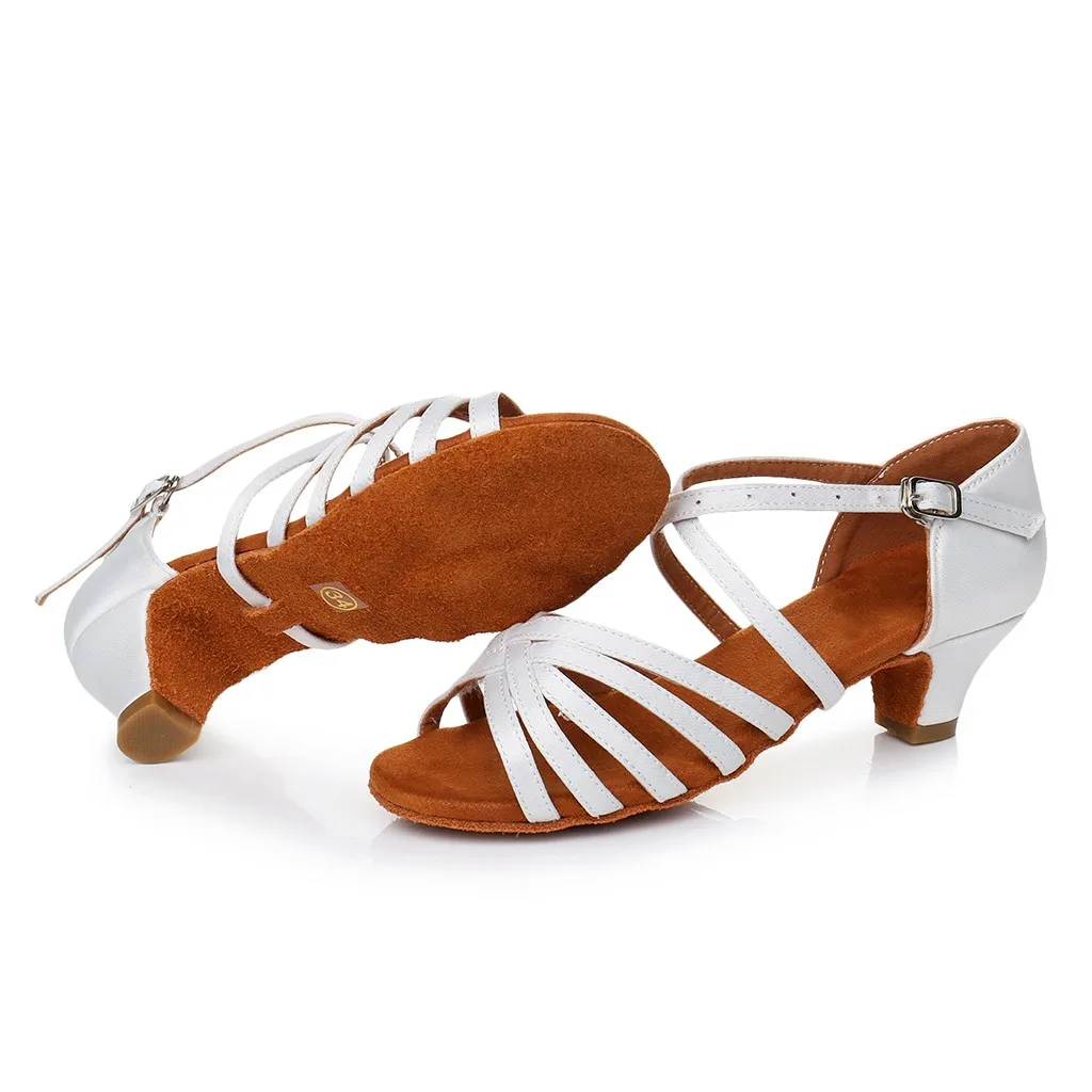 

Women Ladies Low Princess Dancing Ballroom Tango Latin Shoes Sandals Sexy High Quality Outside Ladies Shoes