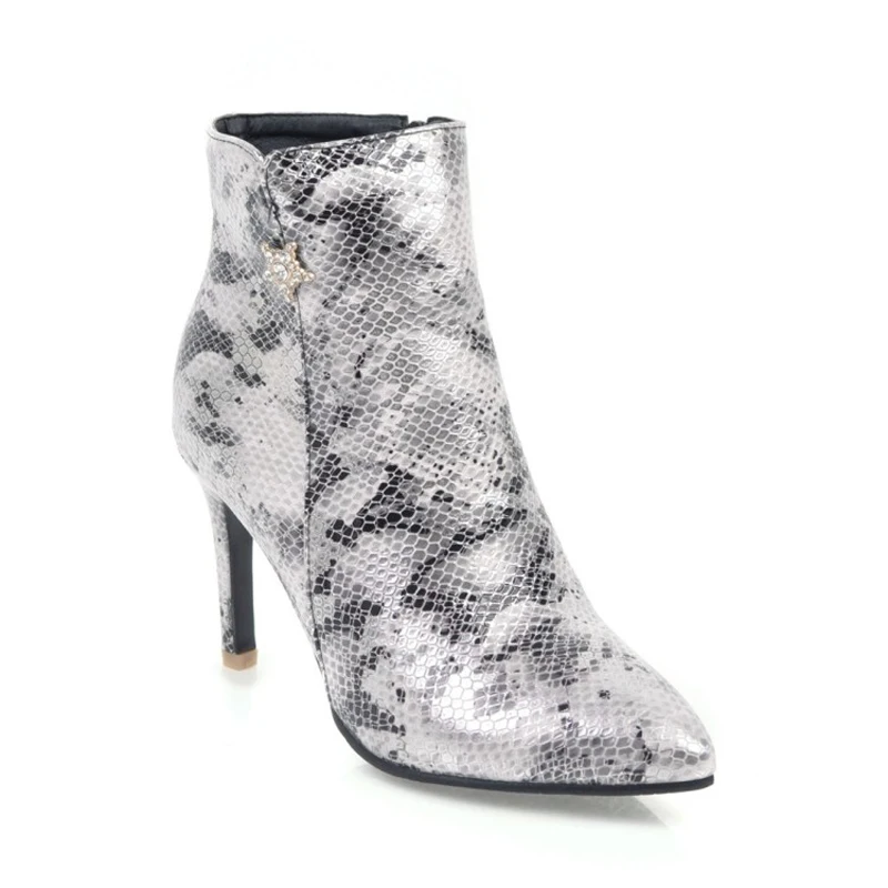 Размера плюс с боковой молнией острым толстым носком Сапоги &quotМартенс&quot на