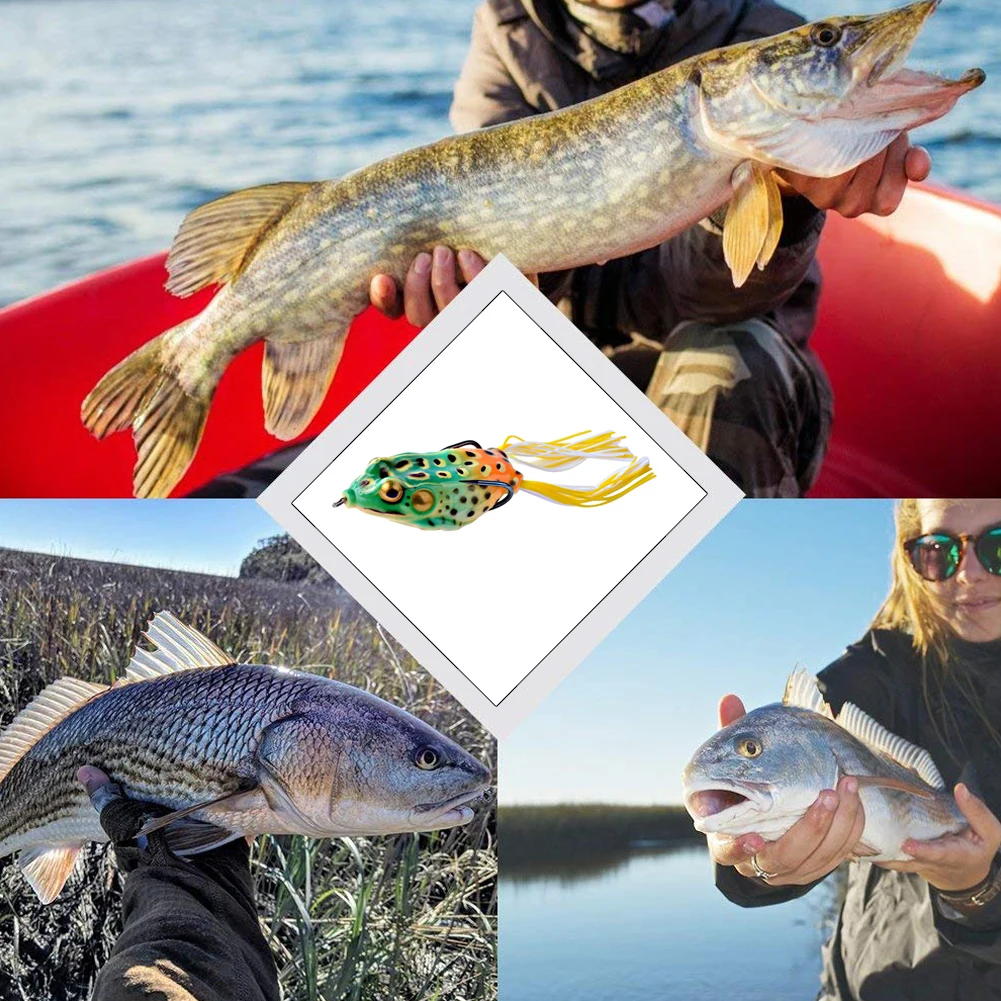 

6cm 14g Topwater Frog Soft Fishing Lure Wobblers Artificial Fishing Bait