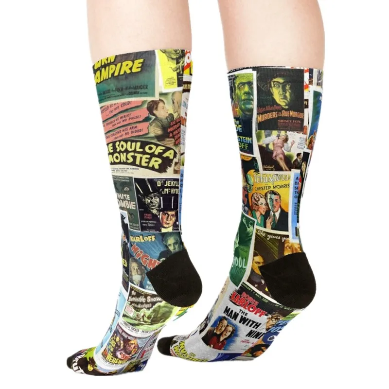 

2021 Women's socks kawaii Whimsical Wonderland Printed Socks Woman harajuku Happy Funny Novelty cute girl gift Socks for women