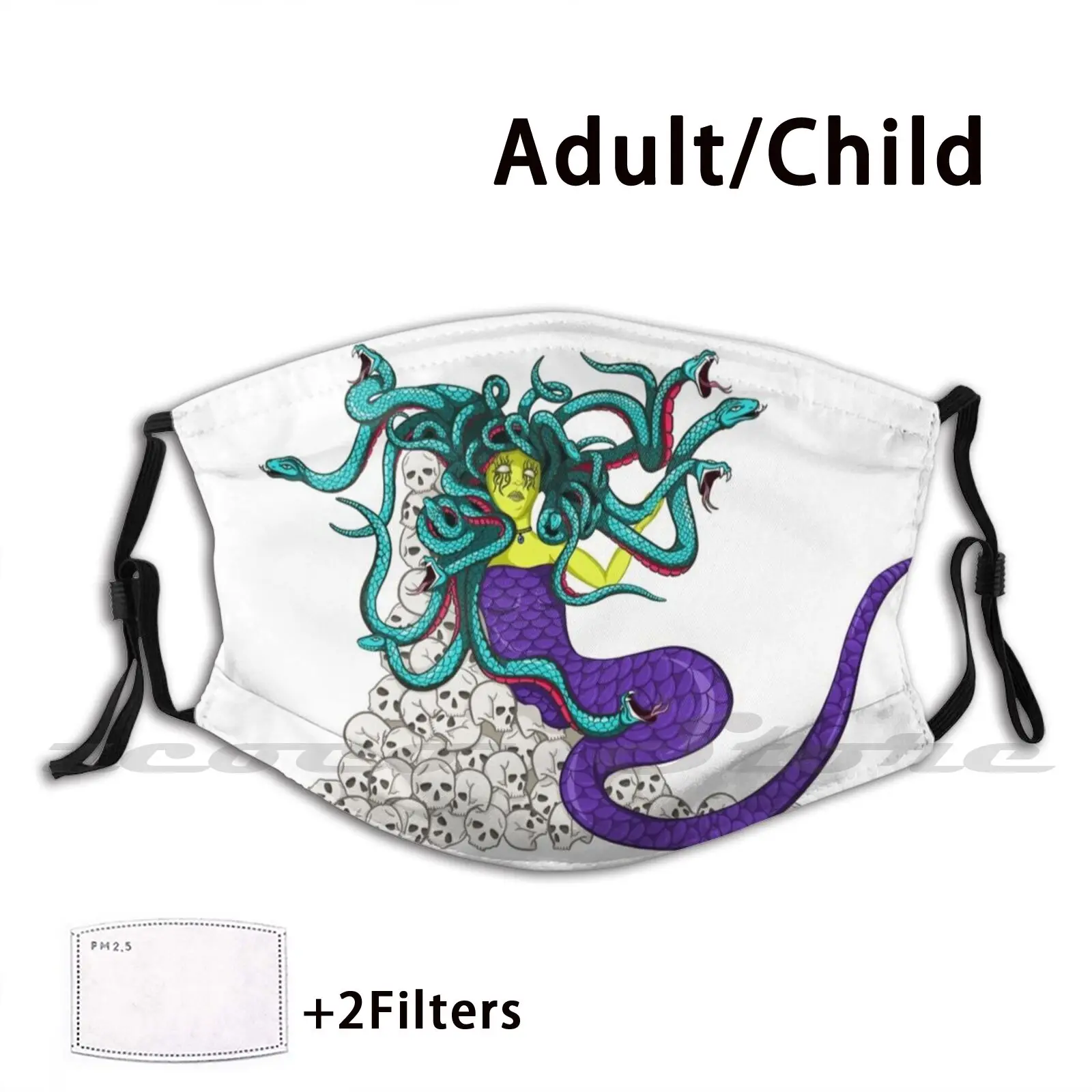 На троне черепа. Моющиеся трендовые индивидуализированные фильтрующие маски Pm2.5