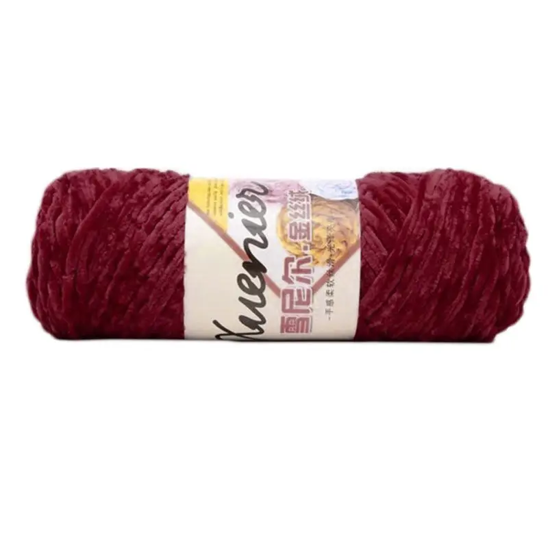 100 г синель ручная вязка Толстая вязаная крючком нить для рукоделия шарф свитер