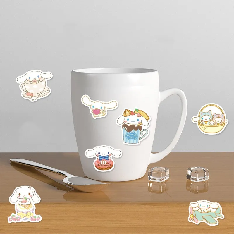 Cinnamoroll Kawaii-pegatinas de perro de dibujos animados para monopat&iacute;n, nevera, tel&eacute;fono, guitarra, motocicleta, calcoman&iacute;a cl&aacute;sica de Anime, juguetes de pegatinas, 40 Uds.-2