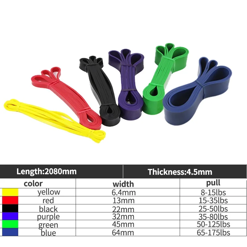 Эспандер из натурального каучука эластичная лента для фитнеса йоги 208 см сила