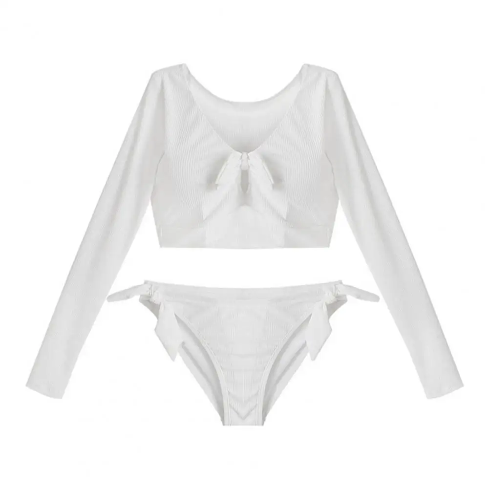 

2021 New women sexy bikini bow split swimwear