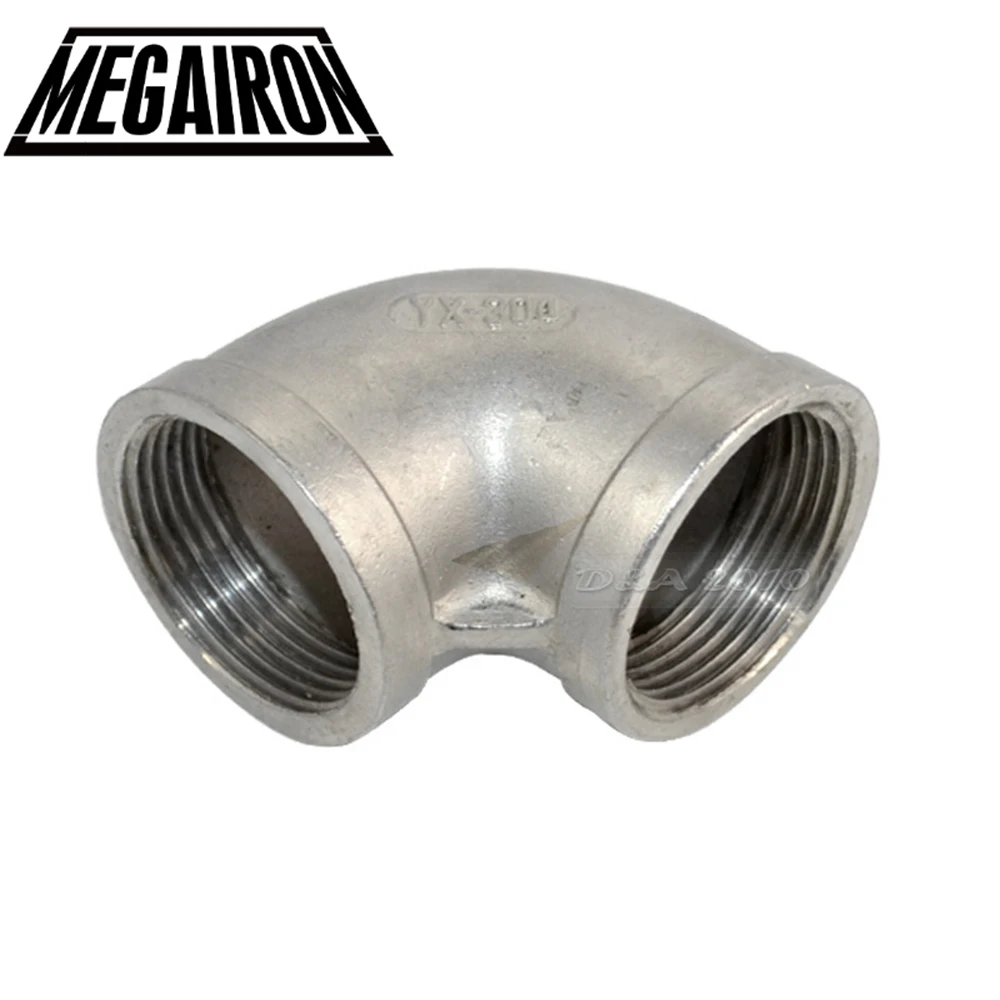 

MEGAIRON 1-1/4 "DN32 Колено 90 градусов угловой F/F нержавеющая сталь SS 304 Женский * женский колено резьбовые Трубопроводные фитинги