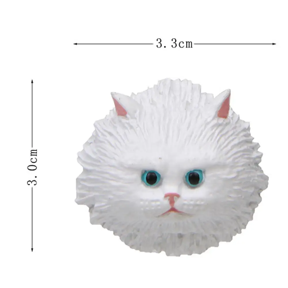 

HOT SALES!!! Cute Animal Cat Head Refrigerator Magnetic Sticker Resin Fridge Kitchen Decor