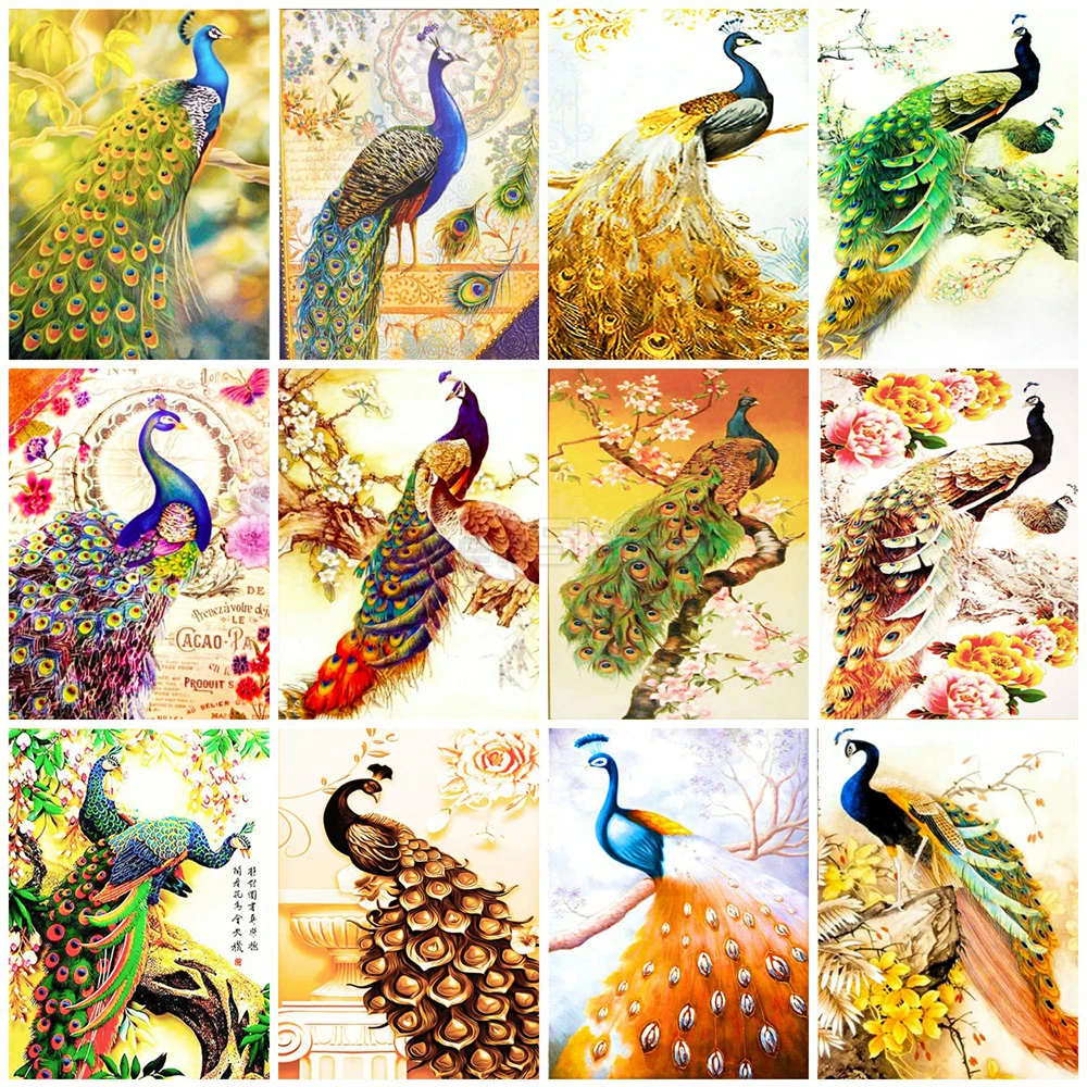 

5D алмазная живопись, полная вышивка крестиком, алмазная вышивка, павлин, рукоделие, искусство, хобби, подарок, украшение для дома, подарки ру...