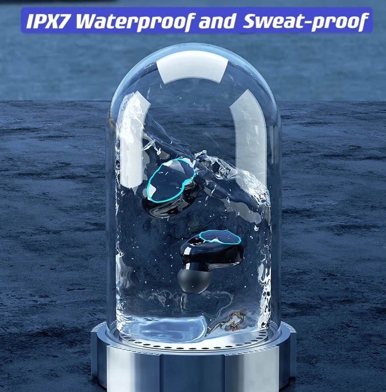 

TWS LED Display Bluetooth 5.1 Earphones Touch Control IPX7 Waterproof Wireless Headphones With Mic Upgraded