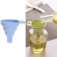mini foldable funnel silicone collapsible funnel folding portable funnels be hung household liquid dispensing telescopic