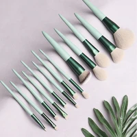 mydestiny makeup brushes set the matcha green 13pcs cosmestic brushes foundationpowderblush fiber beauty pens make up tool