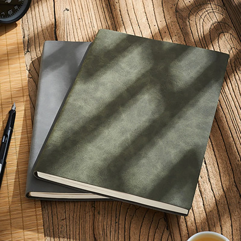 

A4 B5 Large Business Diary Leather Soft Copy Office Notebook Agenda Journal Line Pages Thicken Sheepskin Notepad 260 Sheets Note