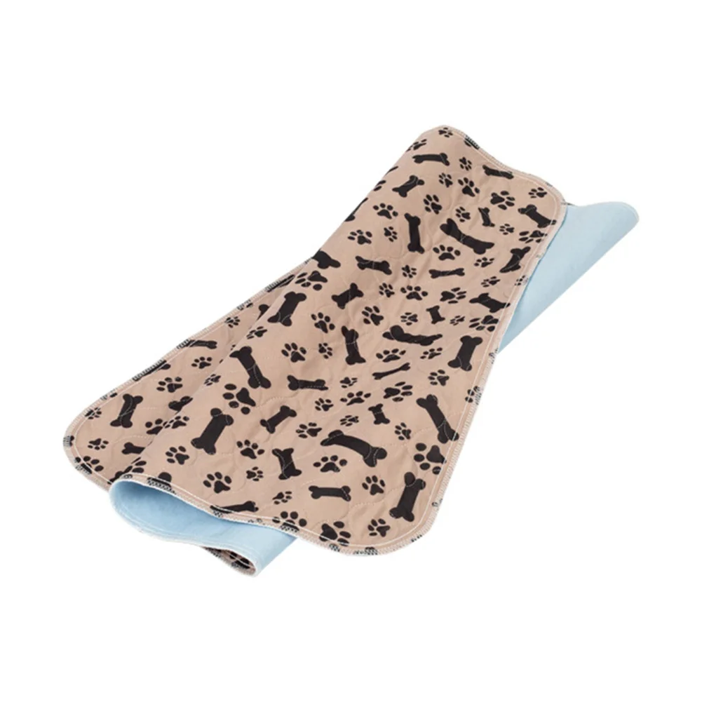 Reusable Pet Urine Pad Washable Dog Cat Diaper Mat 3 Layer Absorbent Dogs Diapers Pads Bone Paw Print For Sofa Bed Floor | Дом и сад