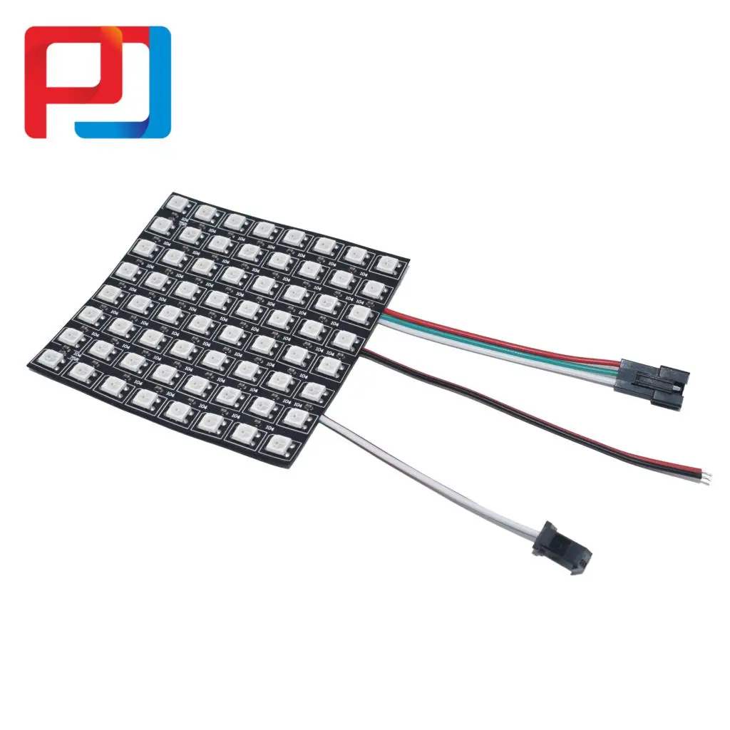 10 шт. 8*8 64 светодиода 5050 RGB SK6812 WS2812 WS2812B Панель цифровой пиксель