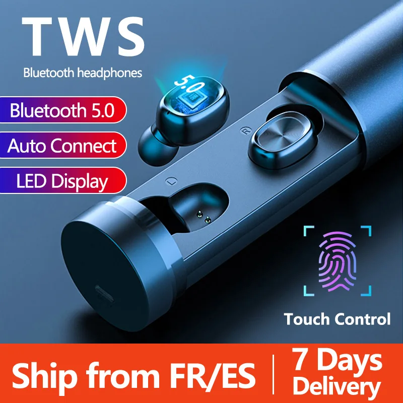 TWS наушники Bluetooth 5 0 водонепроницаемые смарт-наушники беспроводные 8D Hi-Fi