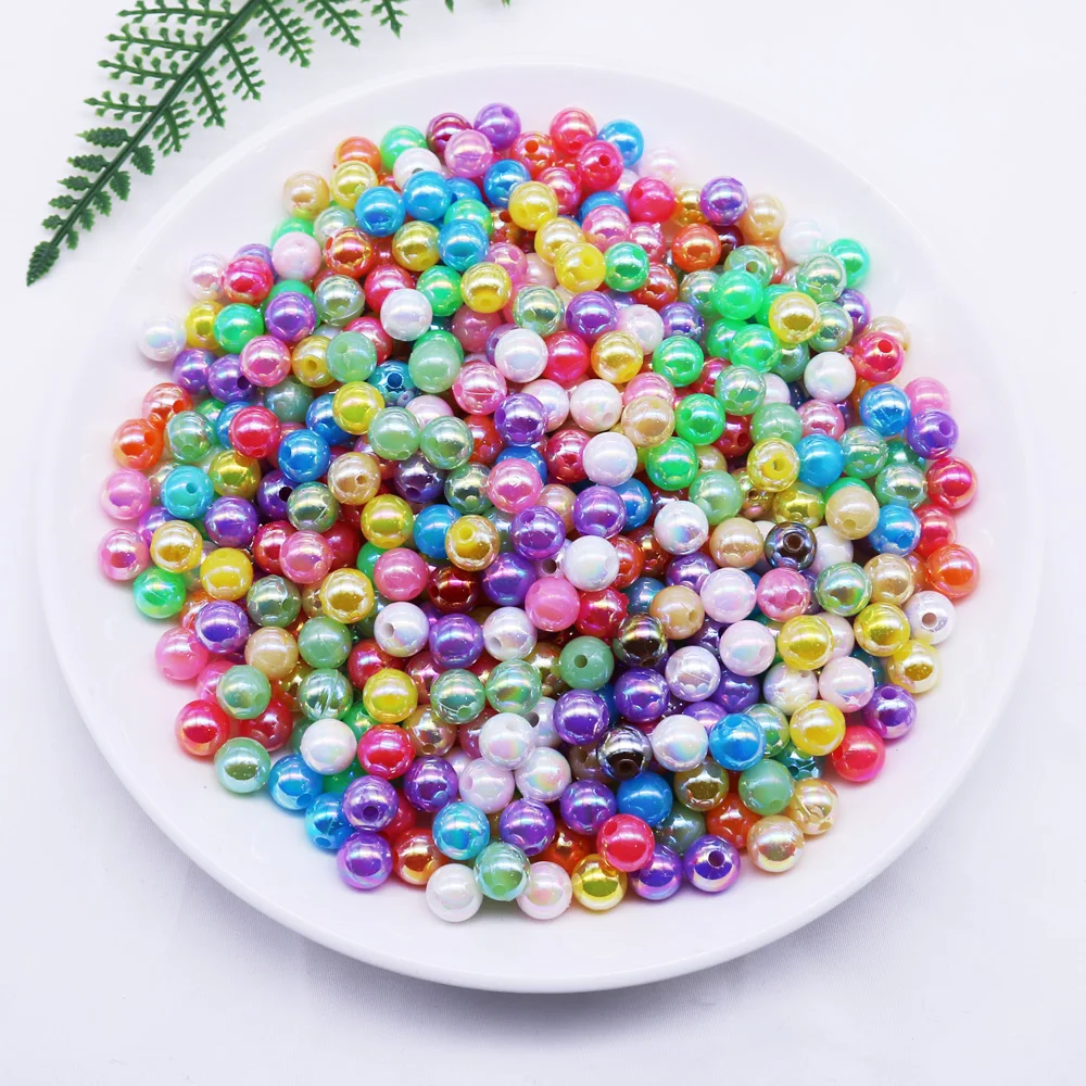8 мм 200 шт. Φ бусины для шитья одежды или бытовых товаров Разноцветный жемчуг | Дом