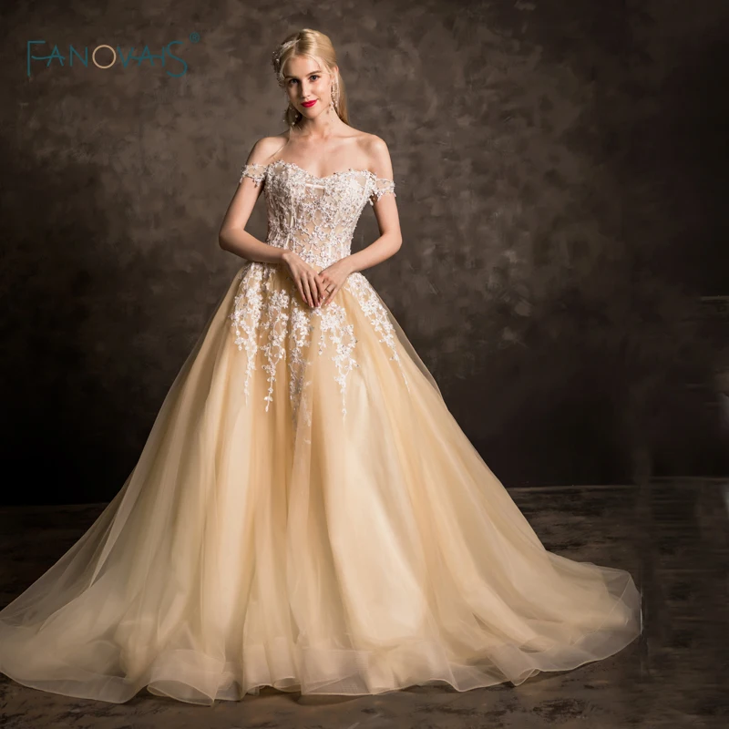 Элегантные свадебные платья 2020 с открытыми плечами Свадебные gelinlik длинным