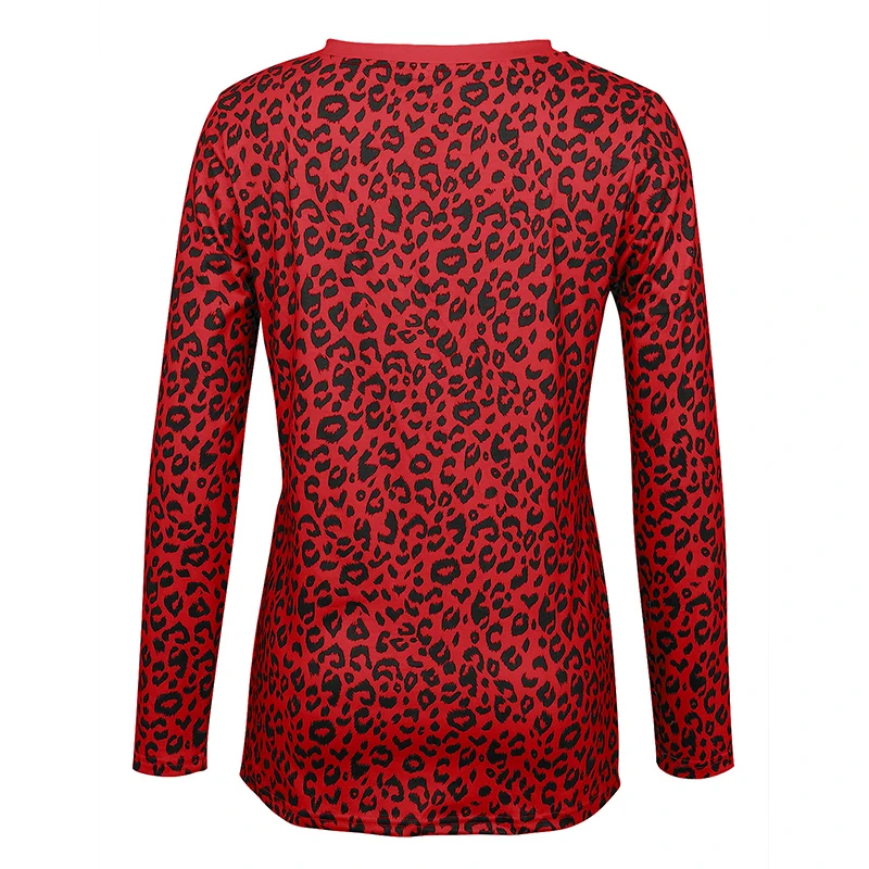 Женский зимний свитер с леопардовым принтом длинным рукавом | Женская одежда