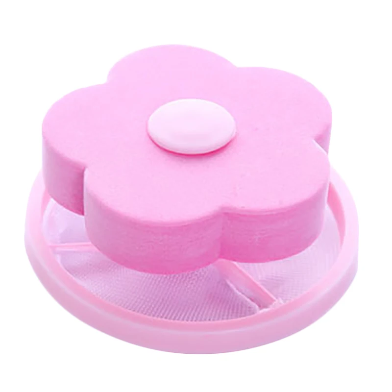 Розовый 1 шт. фильтр из сетчатой ткани Прачечная мяч плавающий стиль стиральная машина шерсть фильтрация удаление волос устройство дом необходимый чистящий - Цвет: Розовый