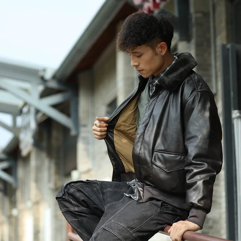 Мужская куртка-бомбер Mcikkny из искусственной кожи пальто зимние мотоциклетные