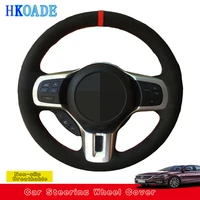customize diy soft suede leather car steering wheel cover for mitsubishi lancer 10 evo evolution car interior