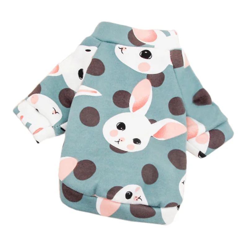 Green Rabbit Милая одежда для домашних животных, котов для кошек, зимний костюм для кошек, свитер с капюшоном, одежда для щенка любимца, disfraz para gato - Цвет: Green Rabbit