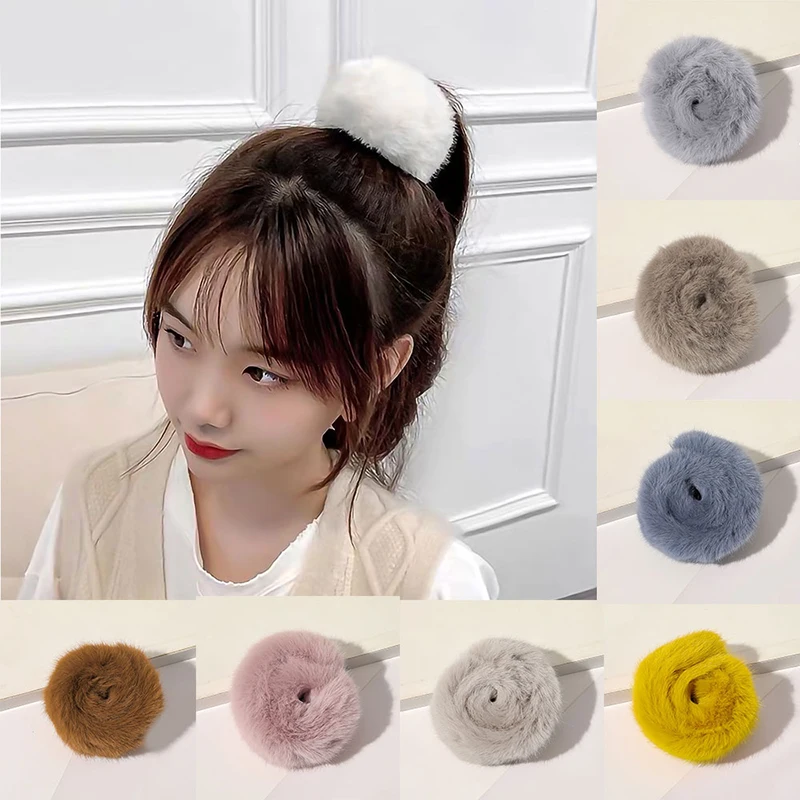Конфеты Цвет пушистый браслет ободки для волос плюшевая повязка Веревка сладкие