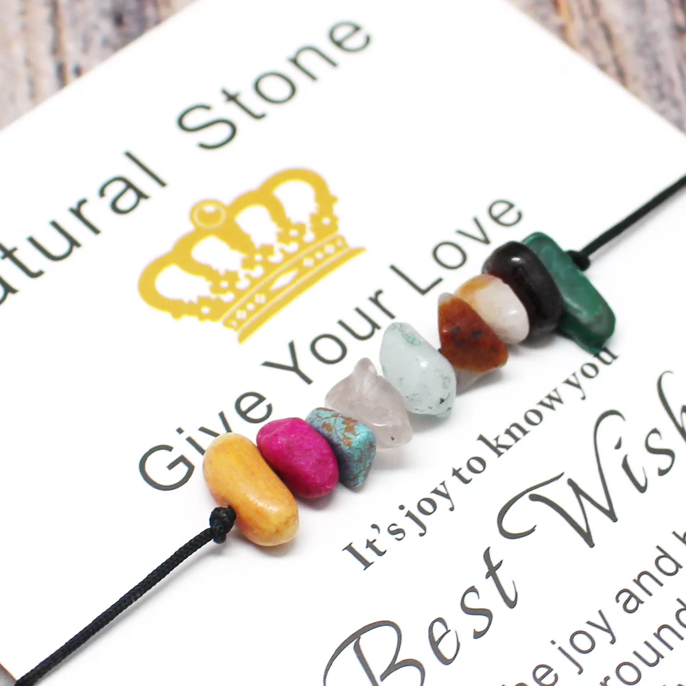 FFWFF DIY плетеный браслет ручной работы из натурального хрусталя 7 чакр шарм камень