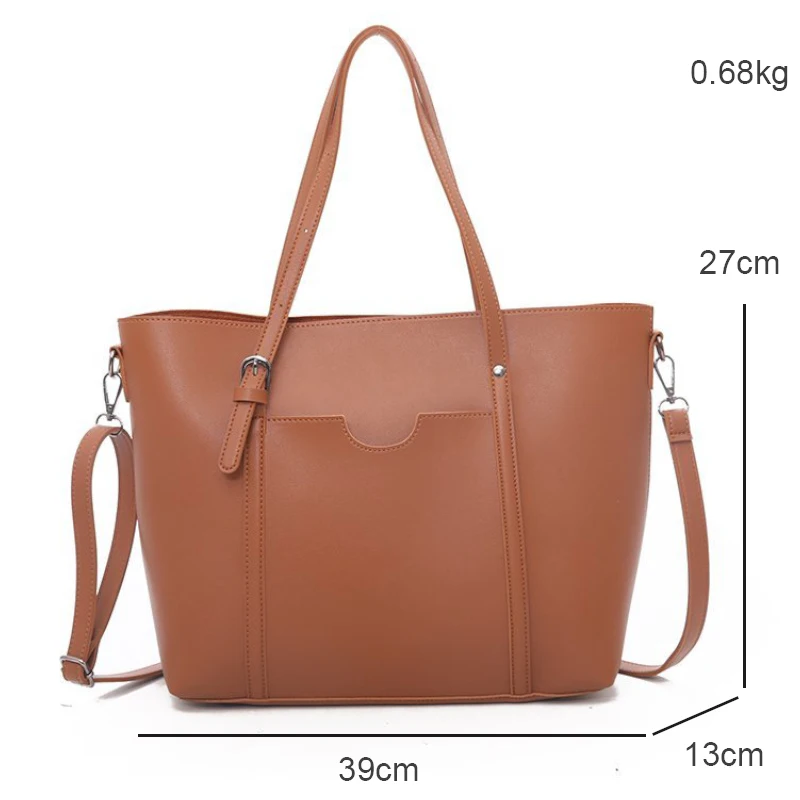 

Large PU Leather Casual Tote for 2021 Fashion Luxury Handbags Women Bags Designer Shopper Shoulder Brand
