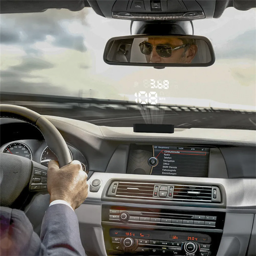 OBD2 лобовое стекло автомобиля HUD Дисплей с скоростью усталость Предупреждение