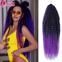 synthetic crochet hair 1828 afro curls yaki kinky soft ombre crochet braiding hair extensions marly hair for black women