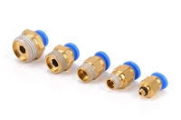 5pcs pneumatic fitting pc04 01 0608 01020304 pc4 m5 pc6 m6 male thread air pipe conner auick coupling brass fitting